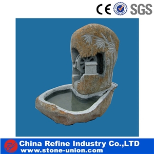 Exterior Granite Rolling Sphere Fountains, Sculptured Fountains with Factory Price,Handcarved Exterior Fountains for Garden Decoration,Small Style Garden Water Fountain