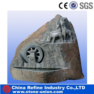 Exterior Granite Rolling Sphere Fountains, Sculptured Fountains with Factory Price,Handcarved Exterior Fountains for Garden Decoration,Small Style Garden Water Fountain