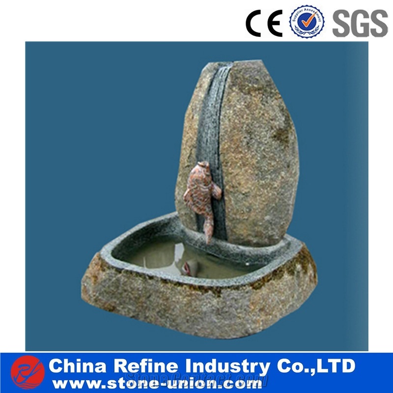Exterior Granite Rolling Sphere Fountains, Sculptured Fountains with Factory Price,Handcarved Exterior Fountains for Garden Decoration,Small Style Garden Water Fountain