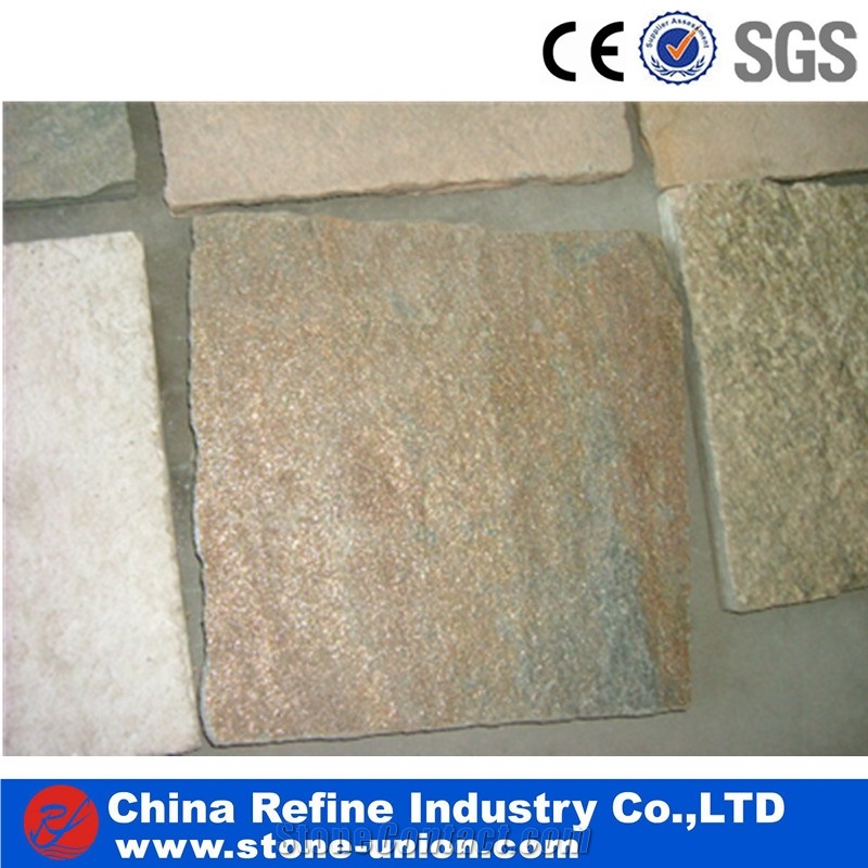 Flamed Rusty Quartzite Flooring Tiles , Wall Panel Rusty Quartzite Stone Flamed,Rusty Quartzite Natural Surface Tiles,Golden Quartzite Tiles for Floor