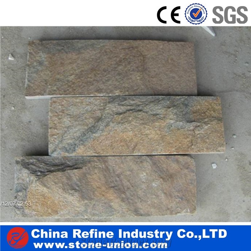 Flamed Rusty Quartzite Flooring Tiles , Wall Panel Rusty Quartzite Stone Flamed,Rusty Quartzite Natural Surface Tiles,Golden Quartzite Tiles for Floor