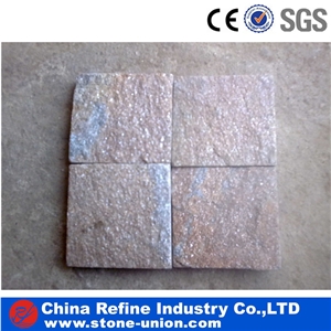 Flamed Rusty Quartzite Flooring Tiles , Wall Panel Rusty Quartzite Stone Flamed,Rusty Quartzite Natural Surface Tiles,Golden Quartzite Tiles for Floor