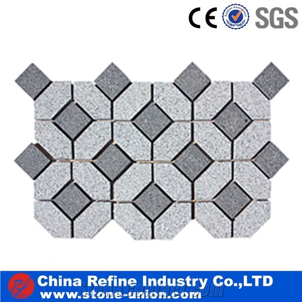G654 Granite Cube Stone Mesh Paver,Lowest Price Pavers, Grey Granite Pavers,Cube Stone,China Grey Granite Cobble Stone, Cobblestone for Landscaping