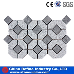 G654 Granite Cube Stone Mesh Paver,Lowest Price Pavers, Grey Granite Pavers,Cube Stone,China Grey Granite Cobble Stone, Cobblestone for Landscaping