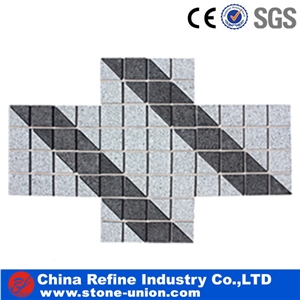 G684/G603 Cobble on Meshed, G603 Granite Cube Stone & Pavers, Patio Pavers,Stone Flooring,Walkway Pavers,Cube Stone/China Grey Granite Cobble Stone