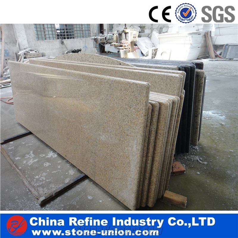 Golden G682 Granite Kitchen Countertop for Sale, Hot Countertop,Běndì Xiùshí,G3582 Granite,Rusty Yellow,Giallo Rusty,Yellow Rust Granite,Desert Gold