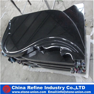 Granite Tombstone & Monuments from Factory Directly, China Polished Absolute Black Granite Monuments, Granite Graves Tombs