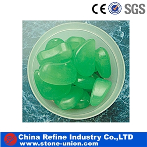 Green Glowing Pebbles for Garden
