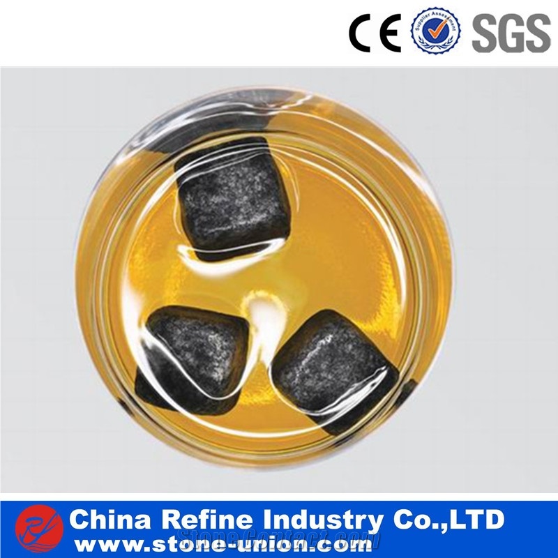 Grey Granite Drink Ice Chill Stone , Marble Ice Cube Stone , Stone Ice Cubes,Soapstone,Chilling Stone,Ice Cubes for Whiskey