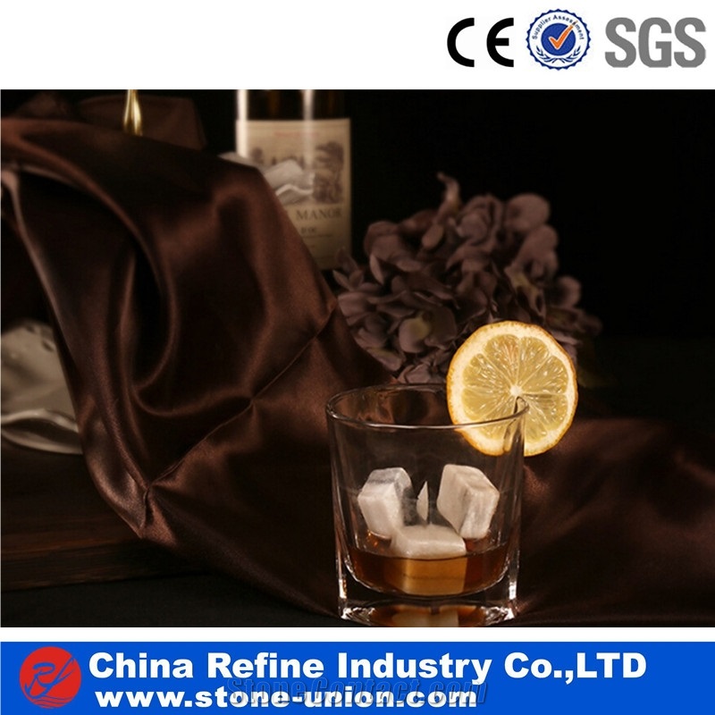 Grey Granite Drink Ice Chill Stone , Marble Ice Cube Stone , Stone Ice Cubes,Soapstone,Chilling Stone,Ice Cubes for Whiskey