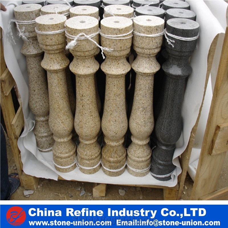 Grey Granite Pillar, G603 Granite Balustrade,Decorative Pillar ,Wedding Column,Stone Column