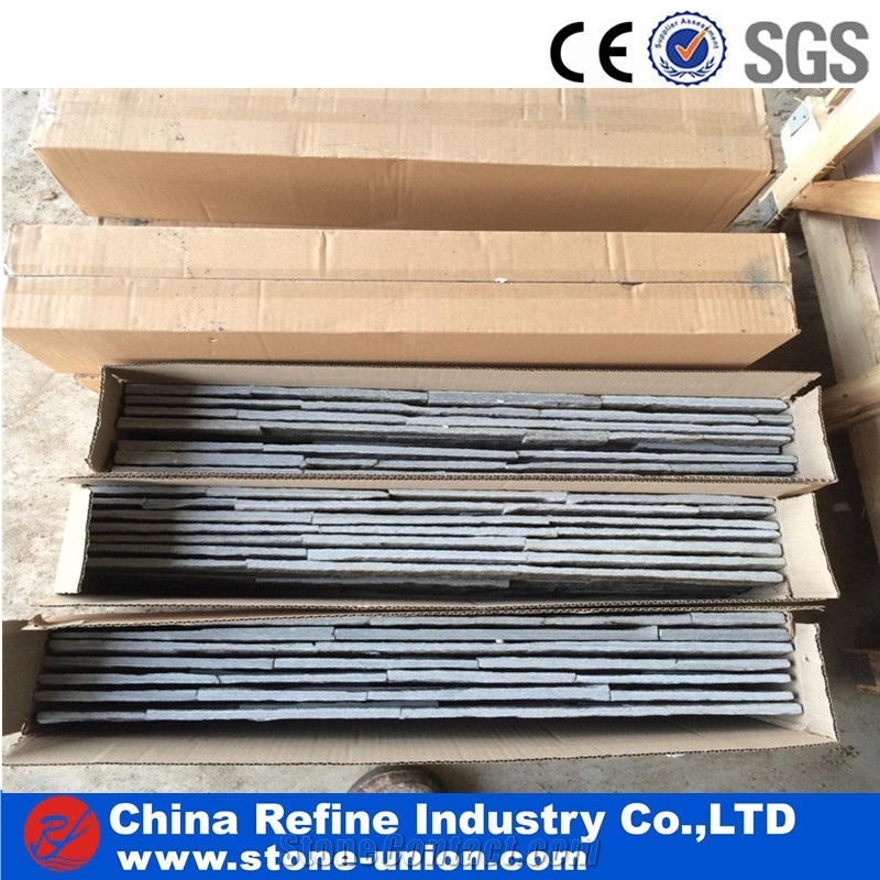Grey Slate Culture Stone from China , Natrual Grey Slate Wall Cladding,Split Surface Natural Slate