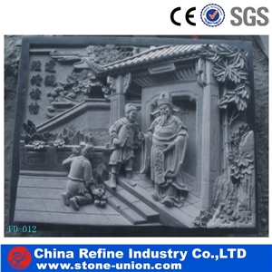 Grey Wall Decorated Relief, Stone Human Relief Sculptured Walling Relief, Wall,Relief Carving Panel,Hand Carved Sculpture Square Shape Relief