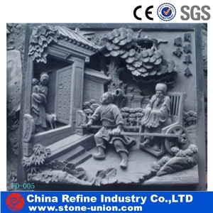 Grey Wall Decorated Relief, Stone Human Relief Sculptured Walling Relief, Wall,Relief Carving Panel,Hand Carved Sculpture Square Shape Relief