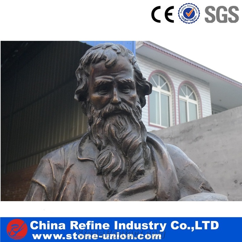 Head Sculpture, Landscape Marble Carving,Handcraft Sculpture Carving Stone for Indoor Decoration & Outdoor Landscaping Garden