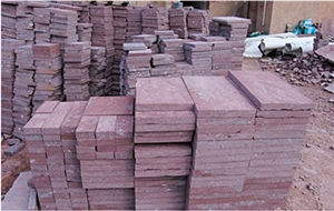 High Polished Red Porphyry Paving Stone,Red Porphyrite Granite Cube Stone,Red Porphyry Granite Cobble,Lanscape Stone,Exterior Pattern Decoration