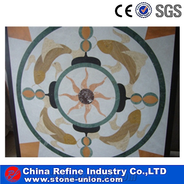 High Quality Marble Medallion Design&Round Mosaic , Marble Medallions & Waterjet Tiles , Marble Flooring Paving Stone & Lobby Tiles