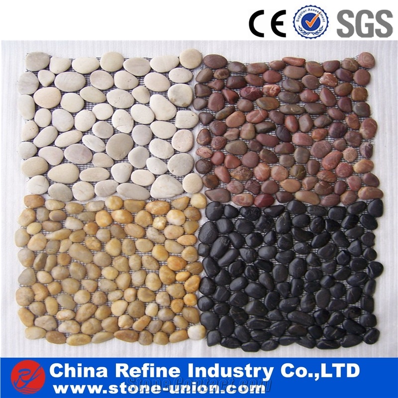 High Quality Yellow River Pebble,Polished Natural River Pebble,Yellow Pebble Tile for Ground