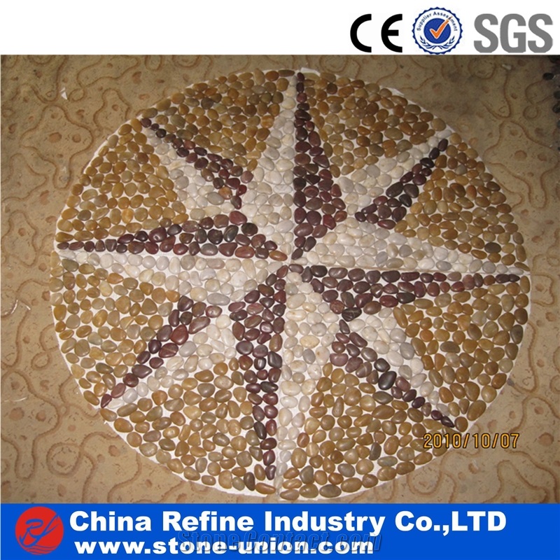 High Quality Yellow River Pebble,Polished Natural River Pebble,Yellow Pebble Tile for Ground