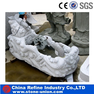 Hot and Cheap Granite Sculptured Fountains, Garden Fountain Designs,Animal Sculptured Handcarved Exterior Fountains for Garden Decoration