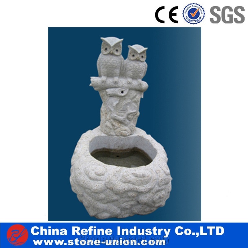 Hot and Cheap Granite Sculptured Fountains, Garden Fountain Designs,Animal Sculptured Handcarved Exterior Fountains for Garden Decoration