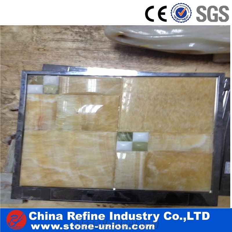 Hot Onyx Mosaic, Wholesale Jade Mosaic, Onyx Wall Mosaic,Premium Polished Jade Stone Mosaic & Yellow Onyx Mosaic & Rosin Onyx Mosaic