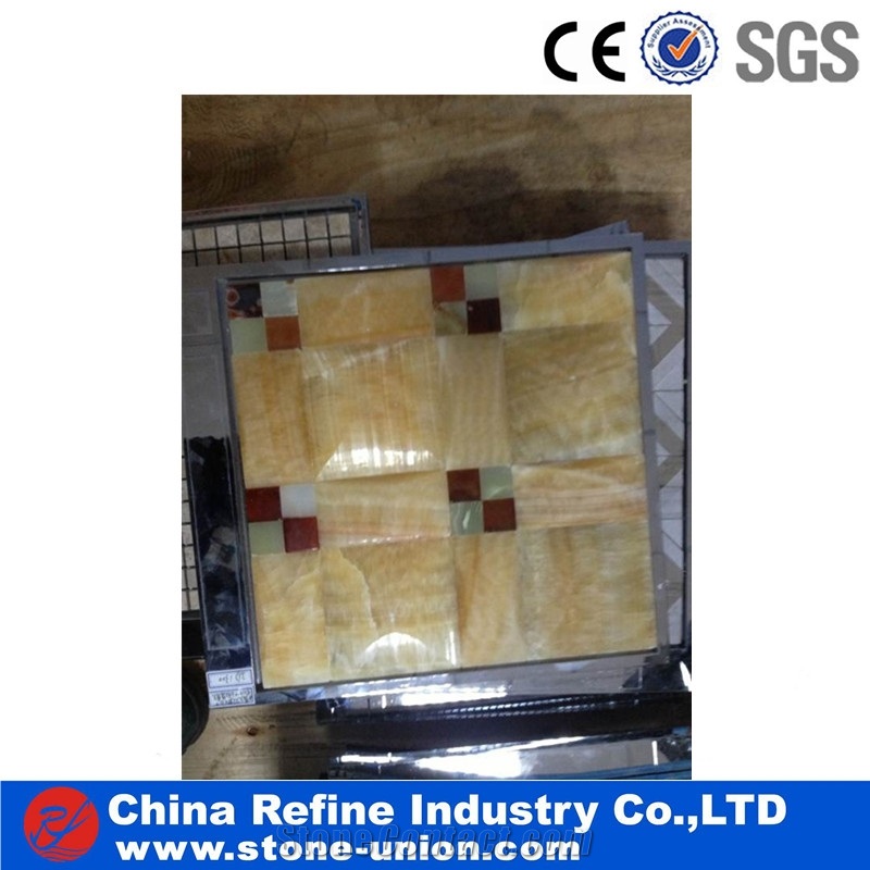 Hot Onyx Mosaic, Wholesale Jade Mosaic, Onyx Wall Mosaic,Premium Polished Jade Stone Mosaic & Yellow Onyx Mosaic & Rosin Onyx Mosaic