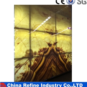 Hot Sale Onyx Stone Slab, Onyx Stone Flooring, Onyx Wall Covering,Onyx Stone Translucent Glass Backlit Solid Surface Polished Slab for Tile