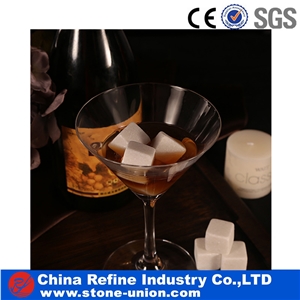 Hunan White Marble Wine Chilling Rocks ,Whiskey Rock ,Soapstone Icecube , Wine Stone,Best Whisky Cooler Whiskey Sipping Stones for Drinking