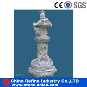 Japanese Stone Decorative Grey Granite Garden Lantern,Antique Japanese Stone Lantern,Garden Outdoor Granite Lantern