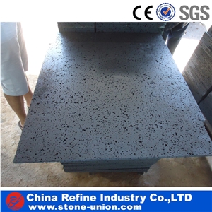 Lava Stone Tile ,Lava Paving Stone , Lava Cooking Stone,Brushed Lava Rock Floor Tile & Slab, Lava Stone Black Basalt,China Grey Basalt