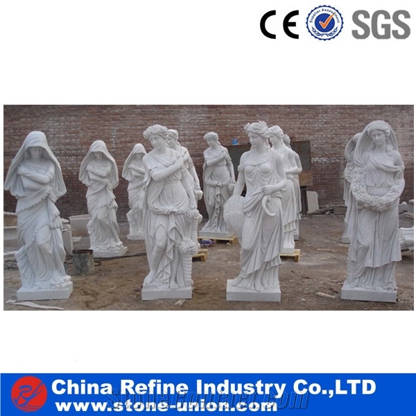 Life-Size Little Angle Decoration Stone Sculpture, White Marble Sculpture & Statue,Carved Marble Western Statuary, White Marble Sculpture & Statue