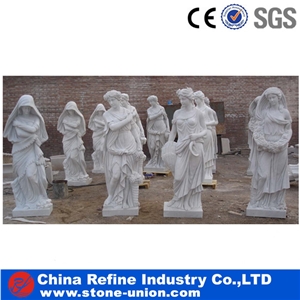 Life-Size Little Angle Decoration Stone Sculpture, White Marble Sculpture & Statue,Carved Marble Western Statuary, White Marble Sculpture & Statue