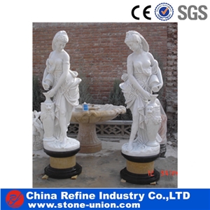 Life-Size Little Angle Decoration Stone Sculpture, White Marble Sculpture & Statue,Carved Marble Western Statuary, White Marble Sculpture & Statue