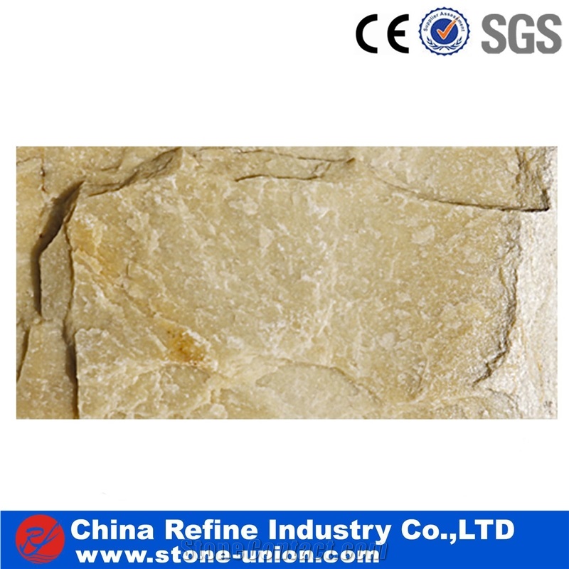 Light Green Building Mushroom Stone, Mushroom Wall Cladding , Slate Wall Tiles & Slate Stone Mushroom Cladding