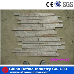 Light Green Cultured Stone Wall Panel,China Cultured Stone,Wall Cladding,Stacked Stone Veneer,Grey White Quartzite Cultured Stone, Crystal White Quartzite Ledge Stone