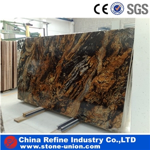 Magma Gold Granite Tile & Slab for Floor ,Magma Granite Slabs for Flooring Tiles Wall Cladding, Kitchen Countertops & Bathroom Vanity Tops