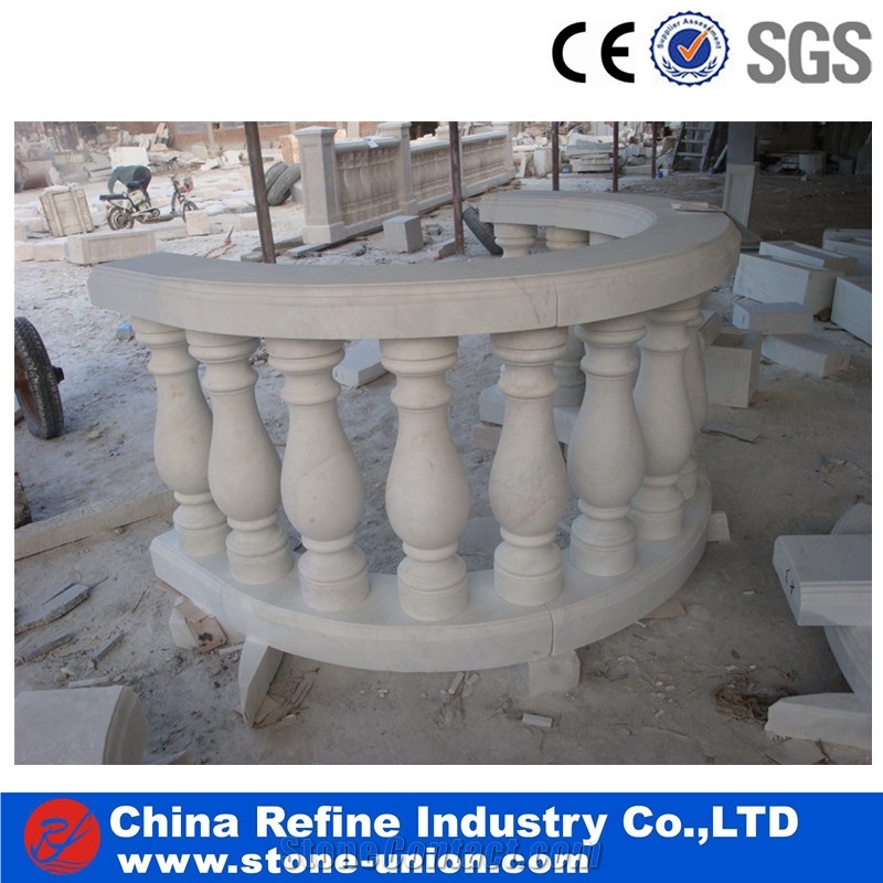 Modern Pillar Designs, Wholesale White Marble Palisade, Garden Ornament,China White Marble Stone Bridges,Guangxi White Marble Garden Boulders