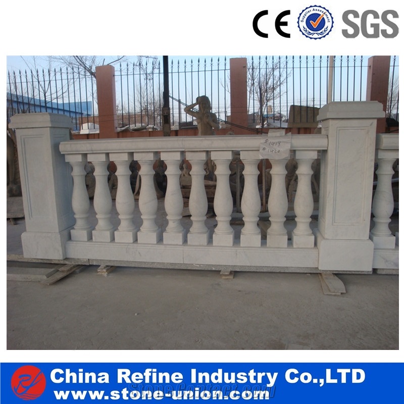 Modern Pillar Designs, Wholesale White Marble Palisade, Garden Ornament,China White Marble Stone Bridges,Guangxi White Marble Garden Boulders
