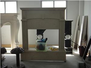 Hand Carved White Marble French Fireplace Surround