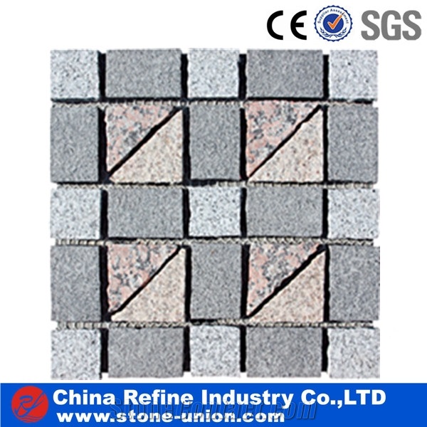 Multicolor Pavestone, Natural Granite Pavers , Granite Pavers & Paving Stone & Granite Tiles for Exterior Construction , Granite Tiles New Pattern Cubes