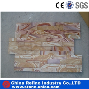 Multicolor Sandstone Cultured Stone , Sandstone Wall Covering & Wall Panel & Sandstone Tiles & Colorful Sandstone Paving Stone & Natural Stone Tile