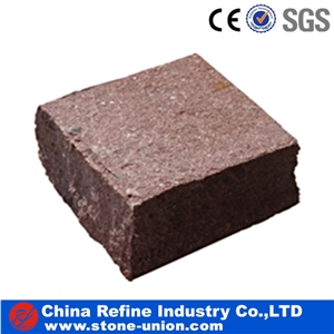 Natural Split Red Porphyry Cube Stone & Paver,Red Porphyry Granite Paving Stone ,Red Porphyrite Granite Paver,Red Porphyrite Granite Cube Stone