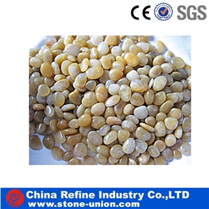 Natural Yellow Pebble Stone, China River Stone, Yellow Natural Driveway Stone, Cobbles Wholesale