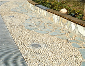 Natural Yellow Pebble Stone, China River Stone, Yellow Natural Driveway Stone, Cobbles Wholesale