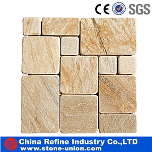 New Design Beige Slate Mosaic Pattern, Floor Mosaic Tiles