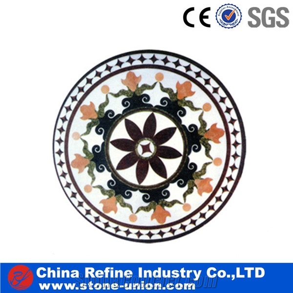 New Fashaion Marble Waterjet Inlay Medallion,Round Waterjet Inlay Patterns & Medallions,Marble Floor Medallions Patterns
