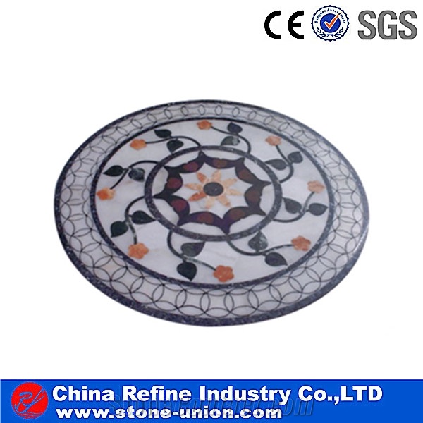 New Fashaion Marble Waterjet Inlay Medallion,Round Waterjet Inlay Patterns & Medallions,Marble Floor Medallions Patterns