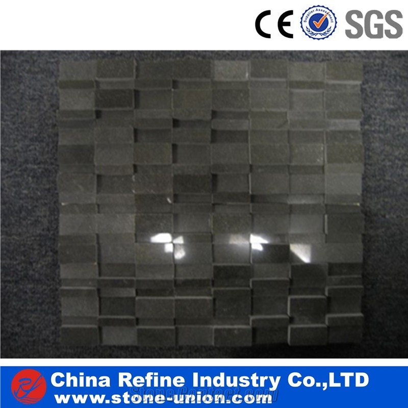 New Polished Black Mosaic Basalt , Chinese Basalt Mosaic Exporter,China Basalt Mosaic Tile & Hainan Grey Stone Mosaic