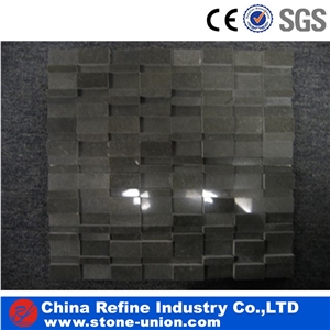New Polished Black Mosaic Basalt , Chinese Basalt Mosaic Exporter,China Basalt Mosaic Tile & Hainan Grey Stone Mosaic